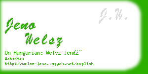 jeno welsz business card